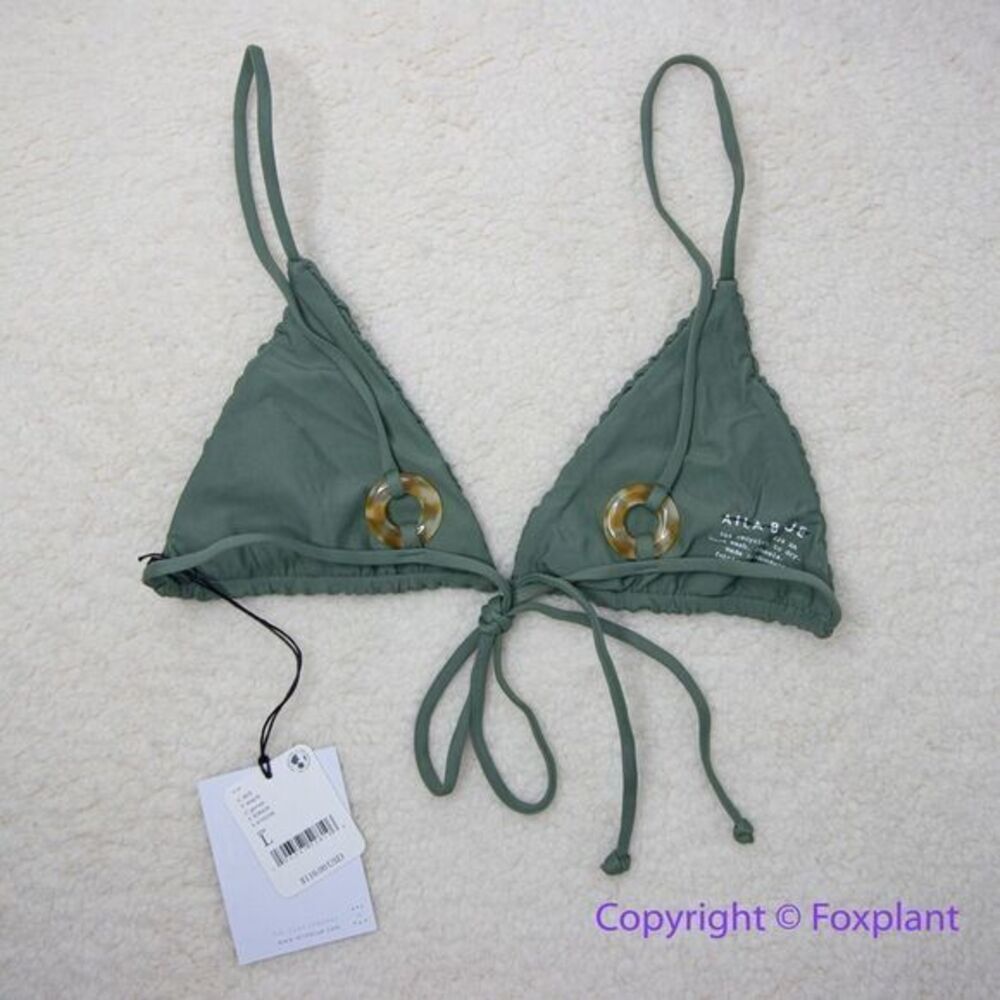 NEW Aila Blue Free People Soraya‎ Bikini Top, green, size L - Picture 6 of 10
